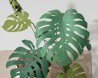 Monstera Deliciosa - DIY Paper Sculpture Kit - Papercutting / Paper Craft - Crafting Kit