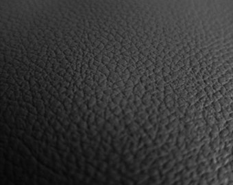 Black Vegan Leather Fabric for Upholstery Faux Leather Fabric in Cow  Leather Pattern Matte Finish 