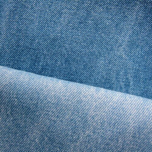 Denim Fabric Washed Denim Fabric in 