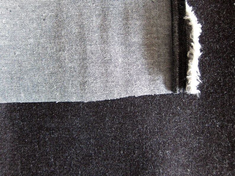 Large Fat Quarter Classic Denim Fabric in Black Denim Fabric Available in Larger Yardage