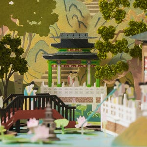 Daguanyuan, Giardino delle Prospettive, Sogno della Camera Rossa - Kit per la creazione di sculture in carta in miniatura fai da te