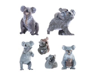 Koala Bear Cake Toppers, Micro Landscape Mini Figurines, Miniature Garden and Terrarium DIY Supplies