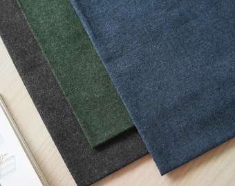 Dark Blue, Dark Green, Black Cotton Linen Blend for Pants, Shirts, Shorts - 56" Japanese Fabric - Large Half Yard