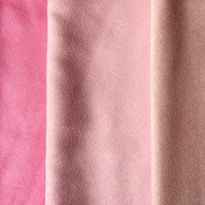 Baby Pink Faux Suede Fabric / Microsuede Upholstery Fabric Large Fat Quarter Vegan Suede zdjęcie 1