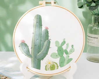 Cactus DIY Hand Embroidery Kit for Beginners - Embroidery Starter Kit
