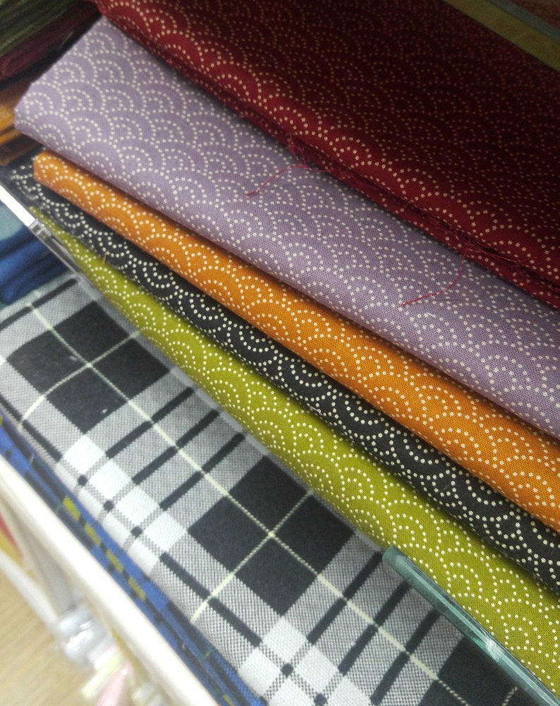 Japanese Cotton Fabric Sashiko Waves Japanese Traditional Etsy