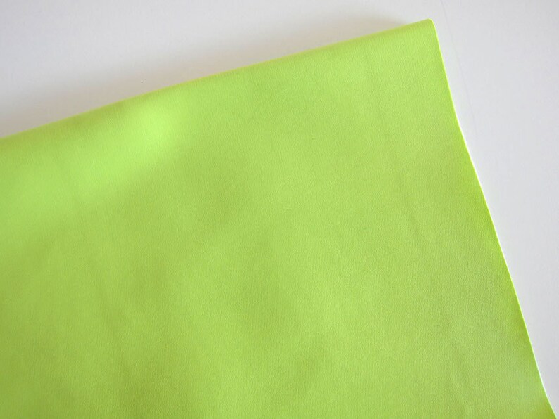 Faux Leather Fabric in Lambskin Pattern Lime Green Half Yard