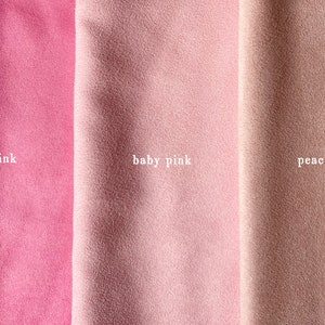 Baby Pink Faux Suede Fabric / Microsuede Upholstery Fabric Large Fat Quarter Vegan Suede zdjęcie 5