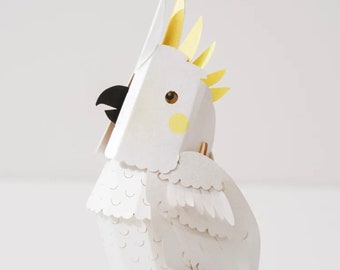 Parrot - DIY Paper Sculpture Kit - Papercutting / Paper Craft - Glue-free Assembly Crafting Kit