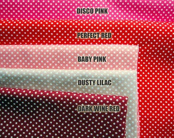 SALE Japanese Cotton Fabric - Baby Pink Tiny Dots - Fat Quarter