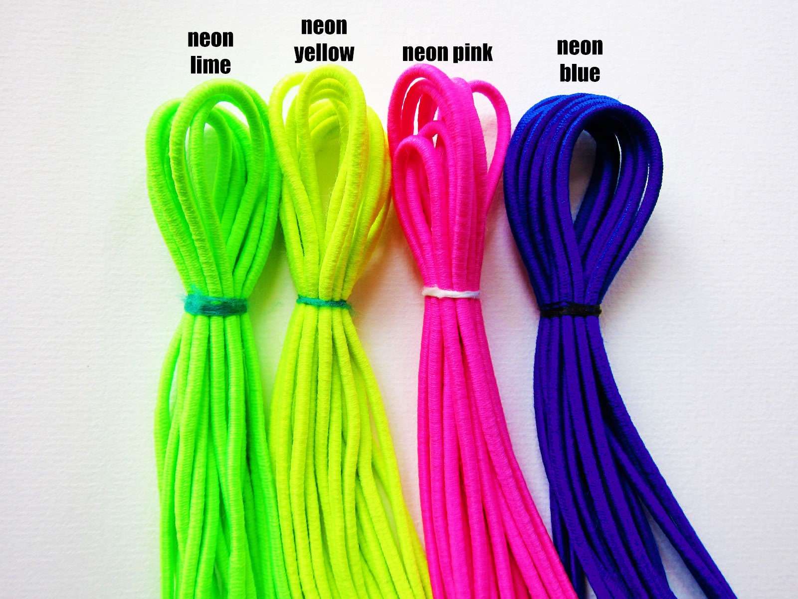 Elastic Cord for Hair Ties in Black White Pink Yellow Orange Etsy