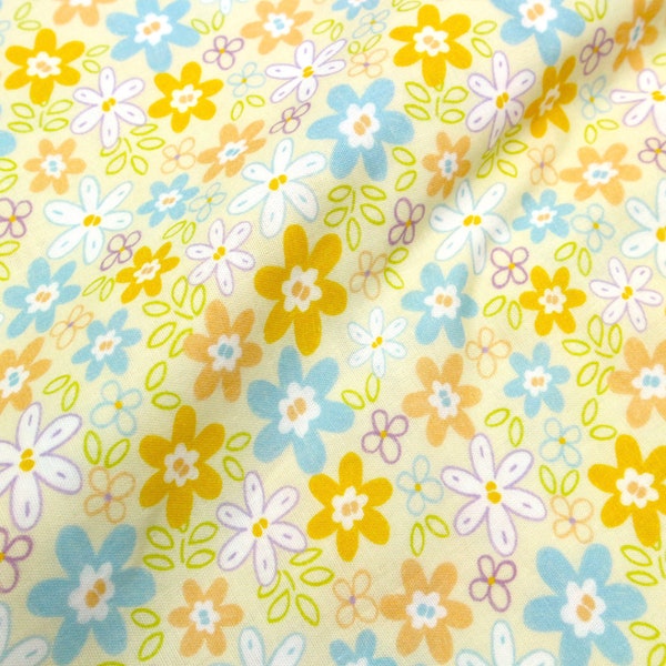 Flower Child - 58" Double Gauze Fabric - Japanese Cotton for Burp Cloths and Handkerchiefs