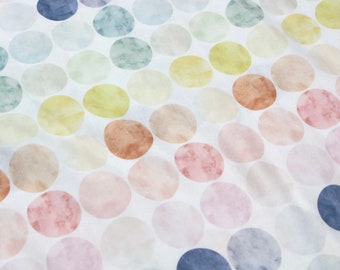 Watercolor Palette, 58" Decor Upholstery Fabric, Japanese Oxford Cotton for Sewing, Crafting, Dressmaking