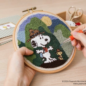 Kit de agulhas perfuradoras faça você mesmo para iniciantes - Kit de artesanato Snoopy oficialmente licenciado