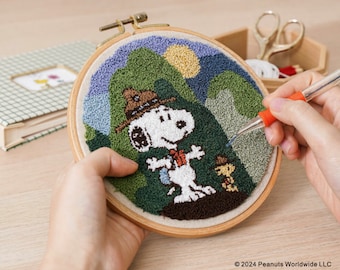 DIY Beginner Punch Needle Kit - Officially Licensed Snoopy Crafting Kit