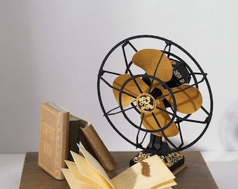 Vintage Fan - DIY Paper Sculpture Kit - Papercutting / Paper Craft - Crafting Kit