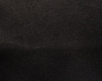 Black Faux Suede Fabric / Microsuede Upholstery Fabric - Large Fat Quarter - Vegan Suede