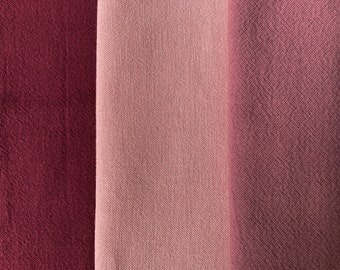 Tela Japonesa para Sashiko, Bordado - Mezcla de Lino Algodón Disponible en 37 Colores