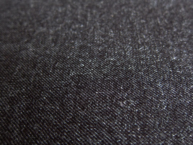 Large Fat Quarter Classic Denim Fabric in Black Denim Fabric Available in Larger Yardage