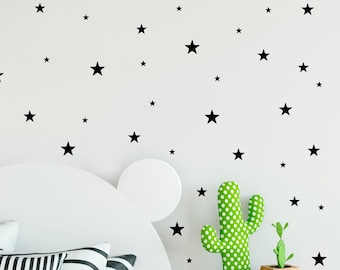 Assorted stars .5 inch to 3 inch self adhesive wall decal stickers wall pattern kids room nursery decals star sticker