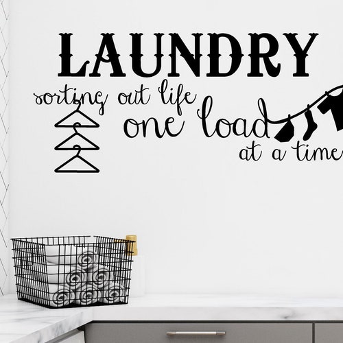Laundry Collage Wall Saying Vinyl Lettering Decal Sticker Etsy
