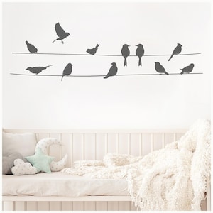 Birds On A Wire Vinyl Wall Decal Home Decor Sticker