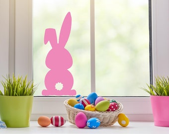 Cotton Tail Easter Bunny decals vinyl bunnies Wall Decal Vinyl Sticker spring Decals Self Adhesive Peel and Stick