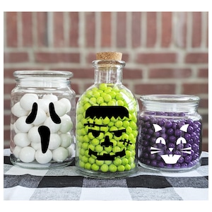 Halloween Pumpkin Jar Faces Dracula Frankenstein Cat Scary Ghost Jack O Lantern Classroom Decor Teacher School Crafts
