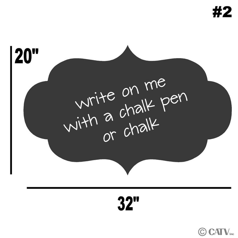 Chalkboard Decal 2 Wall Decal Self Adhesive large vinyl Etsy