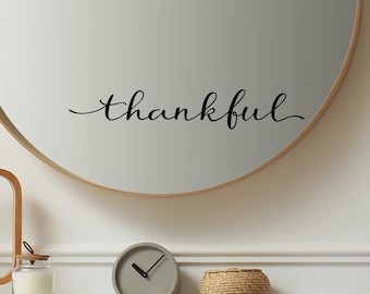 thankful decal word strip Vinyl Lettering Wall Decal Home Decor Sticker Scripture Thanksgiving Quote