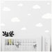 Cute Cloud Vinyl Decal Appliques Stickers Self Adhesive Removable Fabric Vinyl Wall Pattern Kids Room Nursery Decals 