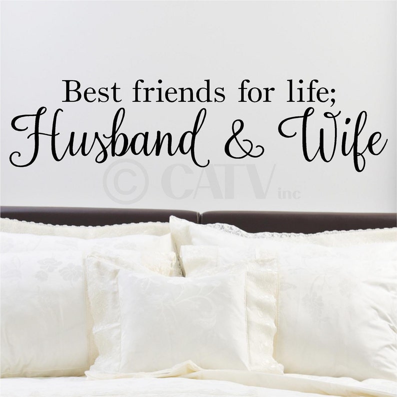 Best Friends For Life; Husband & Wife Vinyl Lettering Wedding Decal Home Decor Sticker bild 2