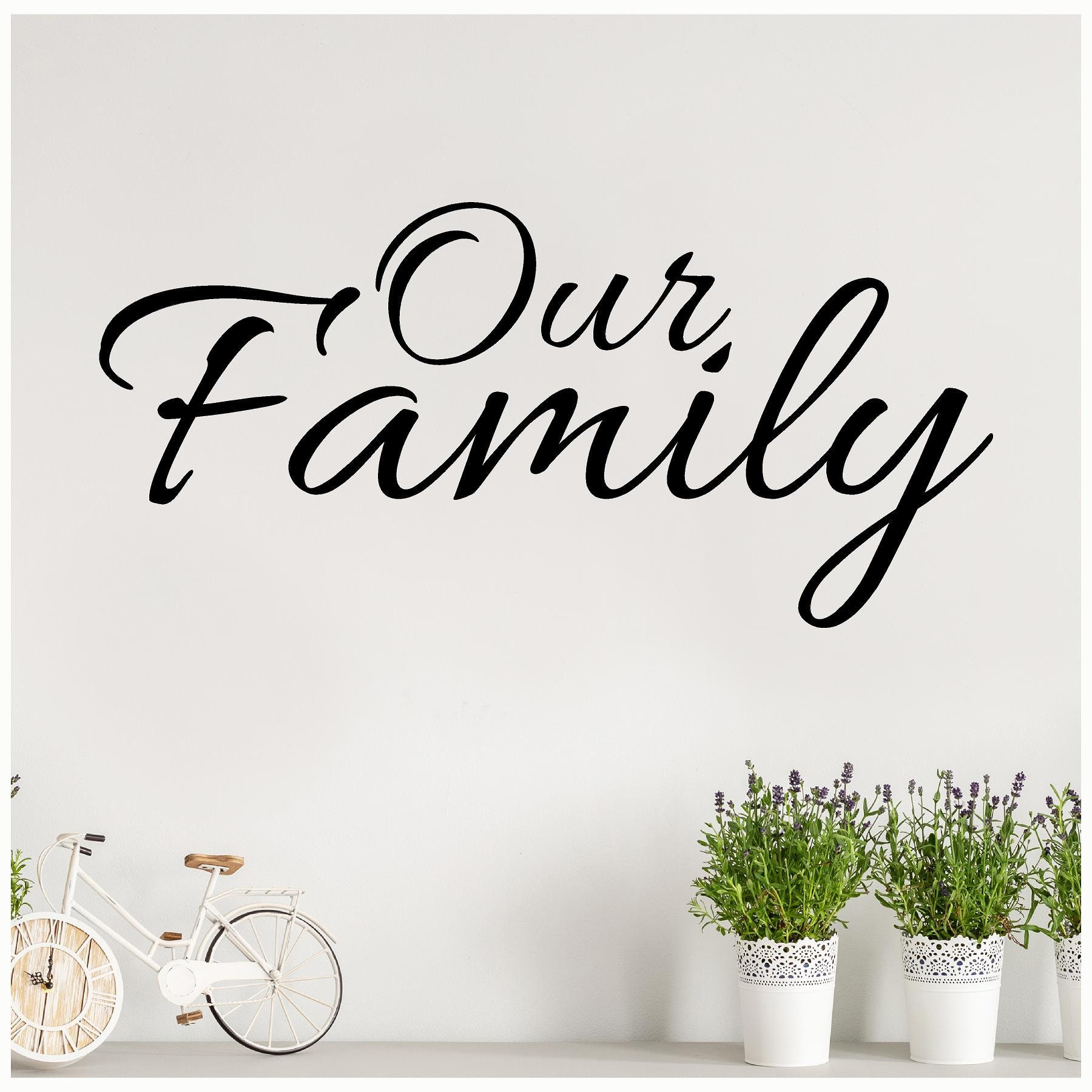Our Family vinyl lettering wall sayings home decor quote decal Etsy