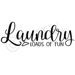 Laundry Loads of Fun Wall Decal Vinyl Lettering Laundry Room - Etsy