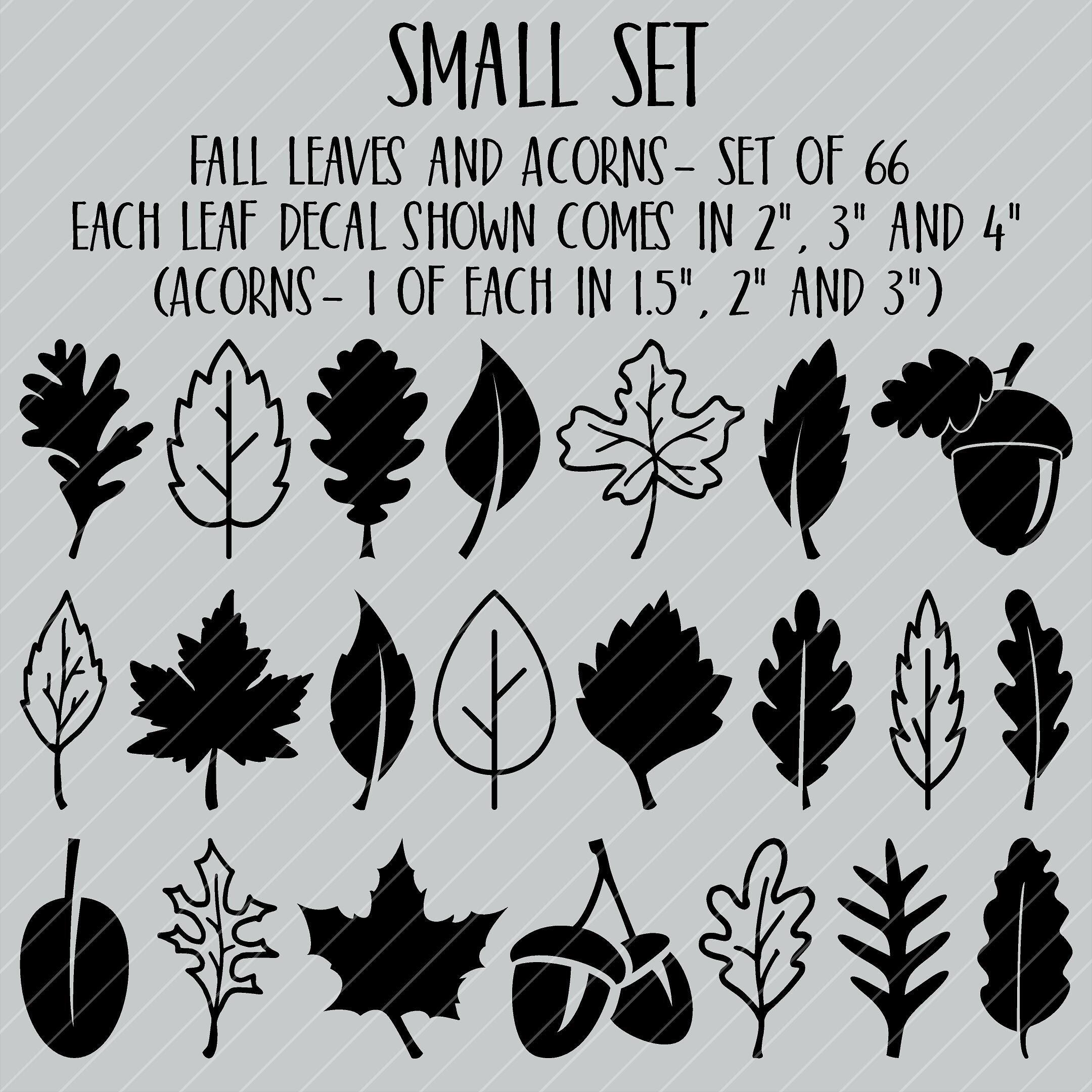 Fall Vinyl Fall Autumn Leaves Vinyl Wall Decals Thanksgiving Decor Removable Door ...