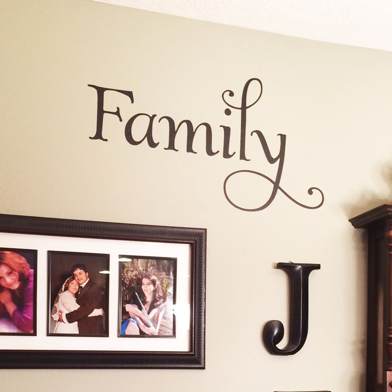 Family Vinyl Lettering Wall Decal Sticker Art for Wood or Diy Etsy
