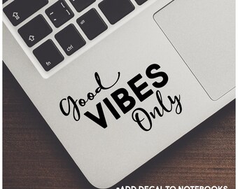 Good Vibes Only Motivational Quote Vinyl Lettering Wall Decal Removable Sticker Laptop Words