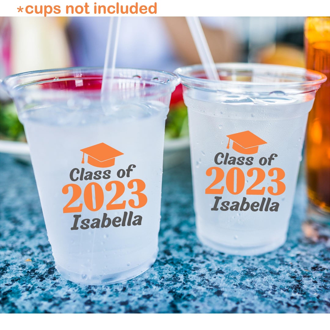 Graduation Cap, Class of 2023, Custom Name Stickers Vinyl Wall Window ...
