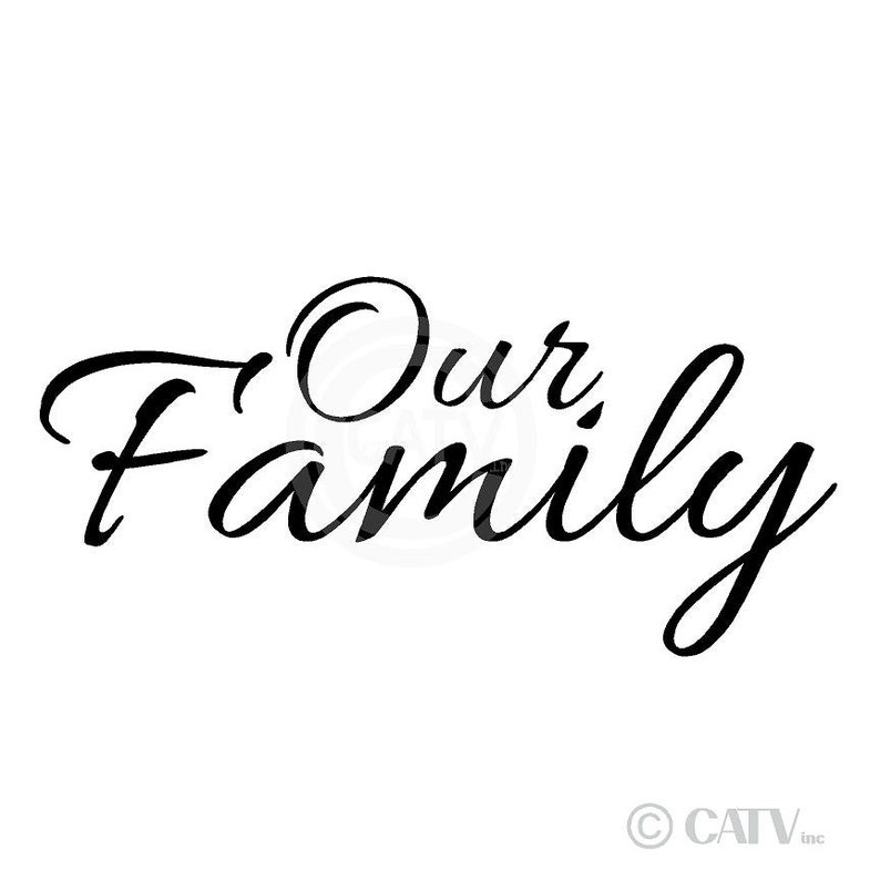 Our Family vinyl lettering wall sayings home decor quote decal sticker art image 3