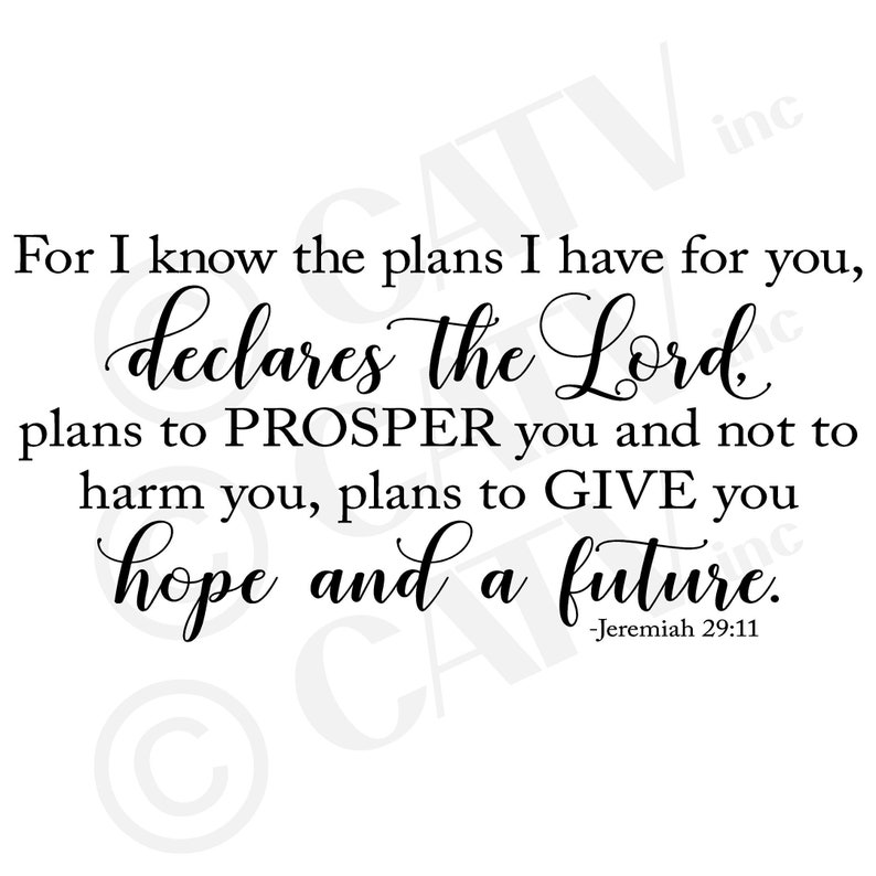 For i know the plans i have for you declares the lord plans etsy