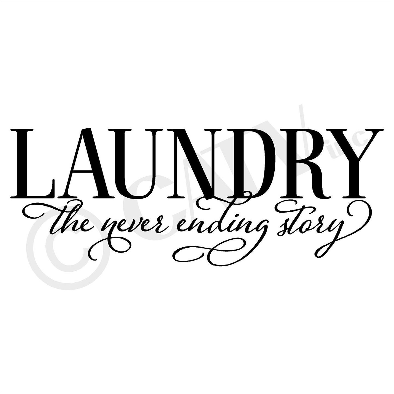 Laundry the Never Ending Story Vinyl Lettering Wall Decal - Etsy