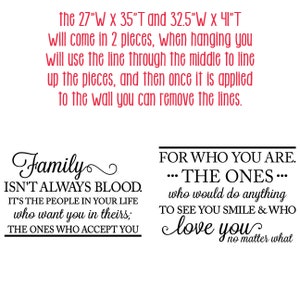 Family Isn't Always Blood. It's the People in Your Life Who Want You in Theirs...Vinyl Lettering Wall Decal Sticker image 3