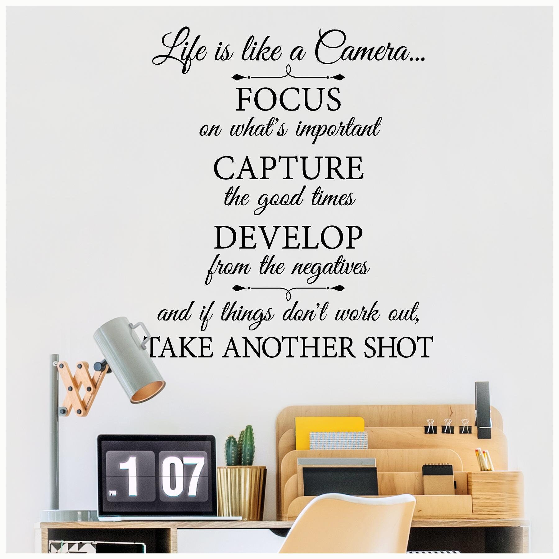 Life is Like a Camera Focus on What's Important Capture Etsy