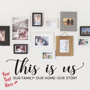 This is us your custom text below vinyl wall decal sticker family wedding decoration