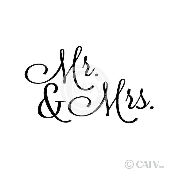 Vinyl Decal For Crafts Wedding Signs Stencils Large 2125 Mr and Mrs