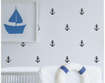 Set Of 40 Nautical Anchors YOU CHOOSE COLORS Vinyl Wall Pattern Decal Sticker Wall Art