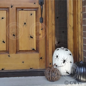 Halloween Spiders Spider Wall Decal Stickers Seasonal Holiday Vinyl Wall Decals Stickers Prank Party Home Decor Craft Gift DIY