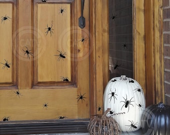 Halloween Spiders Spider Wall Decal Stickers Seasonal Holiday Vinyl Wall Decals Stickers Prank Party Home Decor Craft Gift DIY