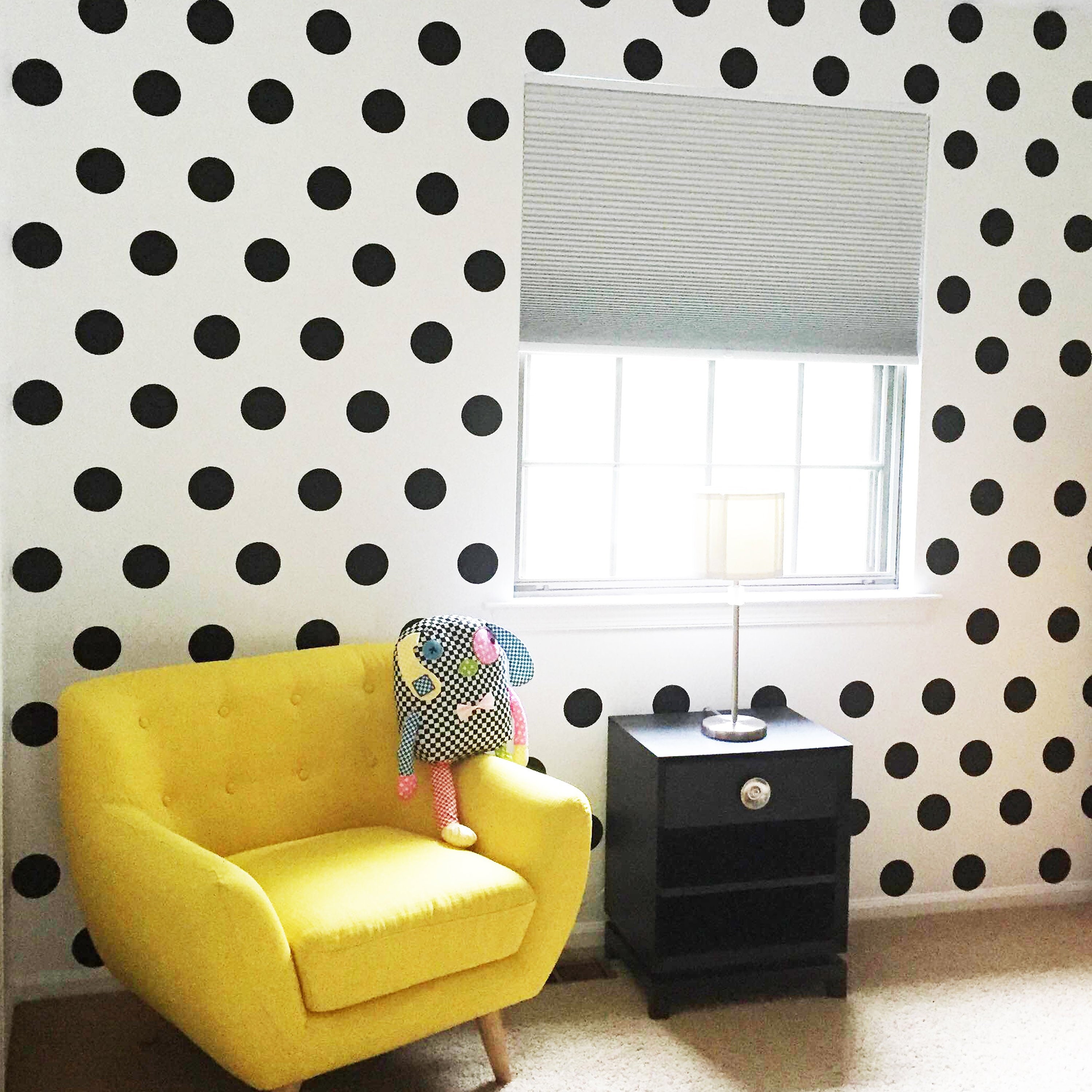 Vinyl Dot Decals 6"  YOU CHOOSE COLOR Vinyl Polka Dot circle decal sticker wall art lettering 6x6
