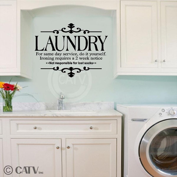 Vinyl Laundry Decal Etsy